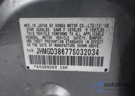 2007 Honda Fit Sport from USA, damaged, VIN JHMGD38677S032034